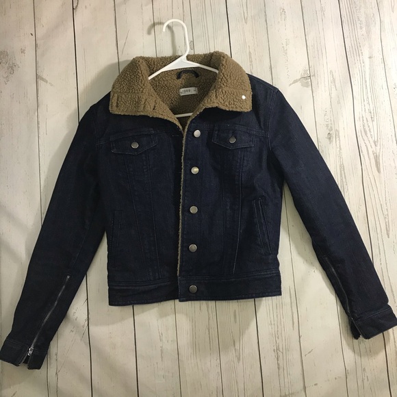 gap fleece lined denim jacket